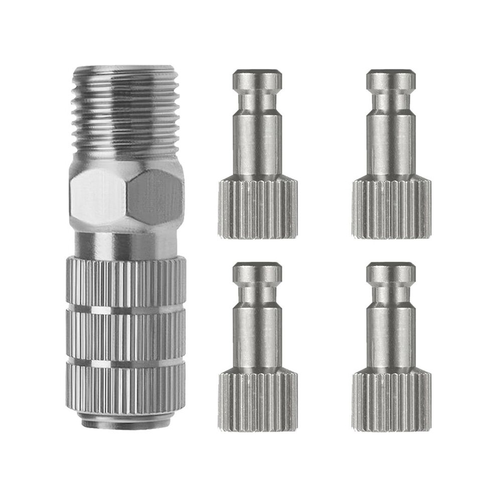 Airbrush Quick Coupler Quick Release Adapter Connecter Kit With 4 Male Fittings 1/8Inch Male For Badger-Airbrush 6032489027326