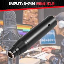 Power Adapter Cable for Condenser Microphones, XLR 3Pin to Male XLR, 48V, for Mixers/Amplifiers