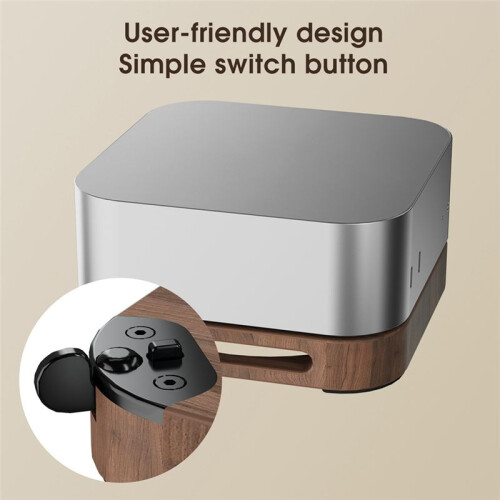 Desktop Base Stand for 2024   M4/M4 Pro Cool Stand External  Button Heightened Dustproof Design PC Holder 2