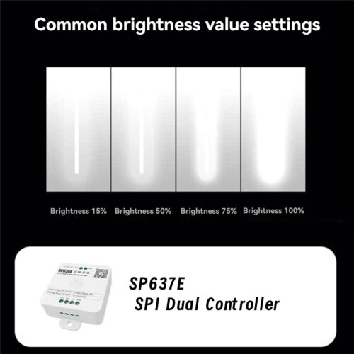 And-SP637E SPI DC5-24v Dual Controller with Remote Control Support 2.4G Touch Remote Control 1