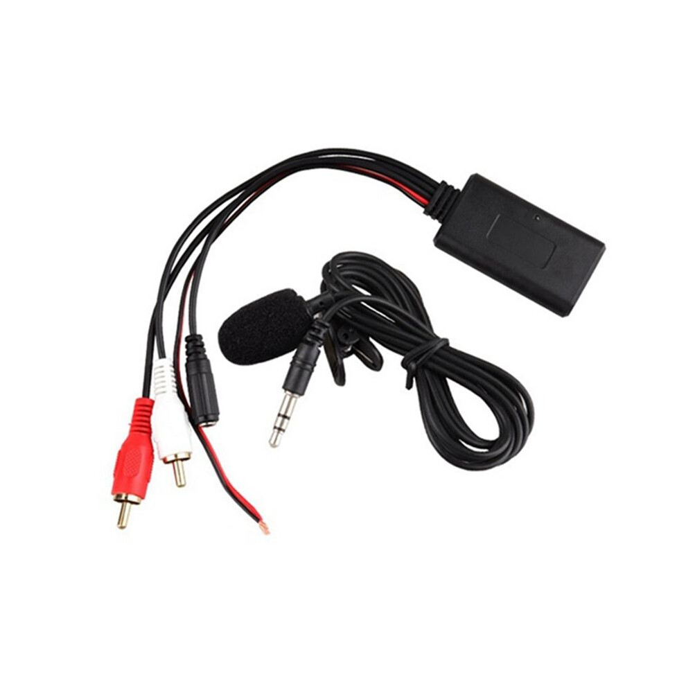 Universal Car 2Rca Aux Wireless Adapter Audio Phone Hands-Free Microphone 2Rca Ux-In Audio Input 6031816366596