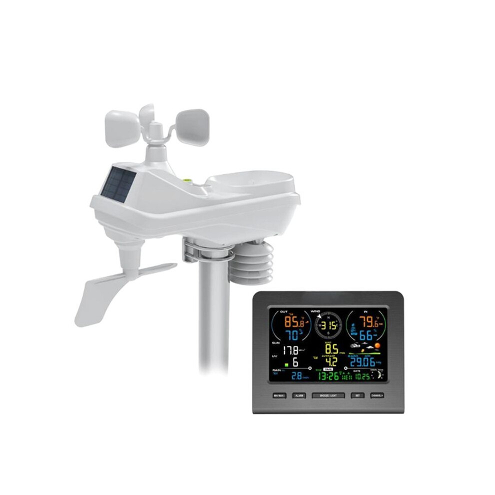 7-In-1 Wifi Weather Station With Remote Monitoring Indoor Outdoor Temperature Humidity Index Forecast Au Plug Light 6032328771342