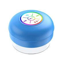 Waterproof Speaker LED Colorful Luminous Small Speaker Large Suction Cup for Bathroom & Outdoor Use