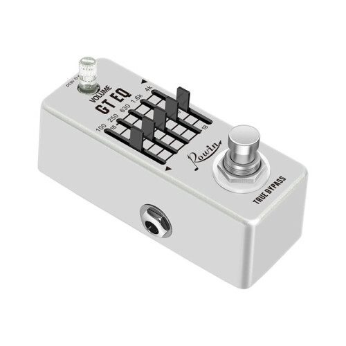 Rowin Guitar Equalizer Pedal 5-Band Parametric EQ Guitar Effect Pedal Frequency Compensator 18dB Range for  Size Pedal 1