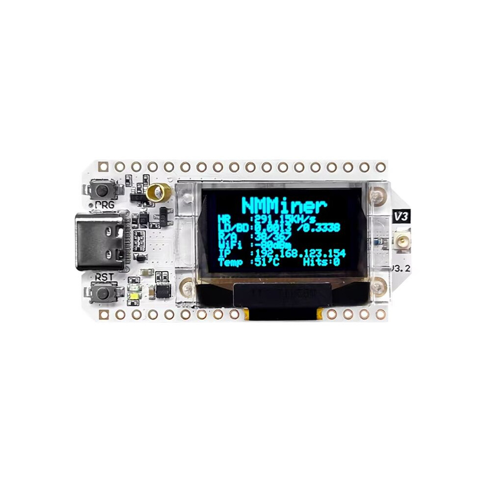 Photos - Other for Computer Zandona NerdMiner Solo Lottery Miner 290KH/S LoRa 32 V3 USB High Performance Win BTC with Low Power Consumption WiFi BLE Connect 