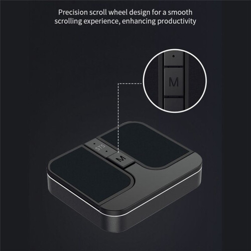 Square Mouse Kabellose Computermaus 3 Modi BT/2,4G/USB  Kapazitive Maus für PC Laptop Notebook Desktop Schwarz 1