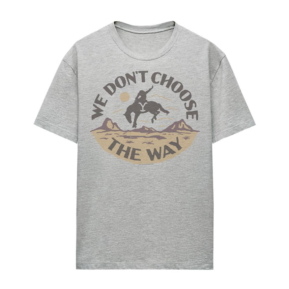 Yellowstone (Xl, Athletic Heather) Womens/Ladies We Don't Choose The Way T-Shirt