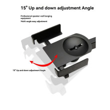 1Pcs Sound Speaker Wall Mount Speaker Bracket Hanger Adjustable Angle Surrounding Wall Hanging Rack HiFi Bookshelf Box B