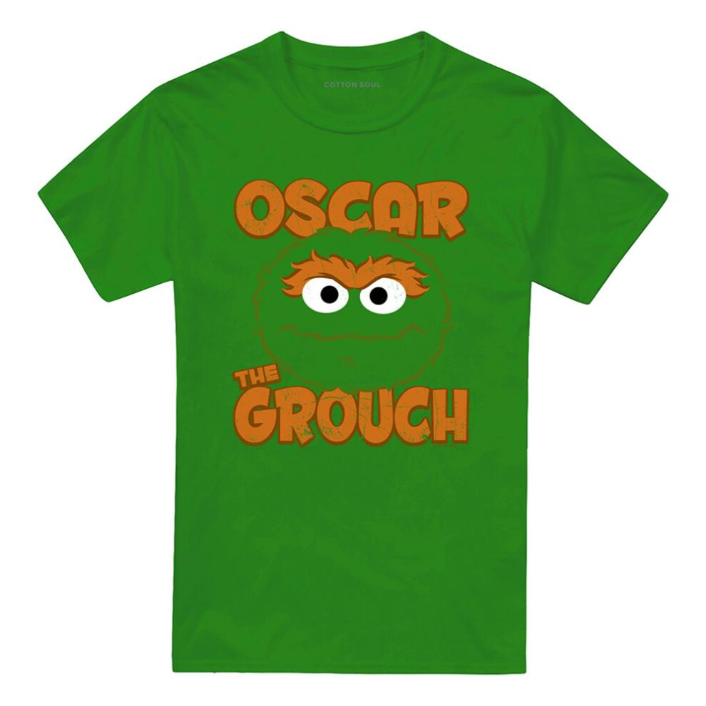 Sesame Street (S, Kelly ) Unisex Adult Oscar The Grouch Sandwich T-Shirt Green