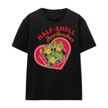 (M, Black) Teenage Mutant Ninja Turtles Womens/Ladies Valentine'S Heartbreakers T-Shirt