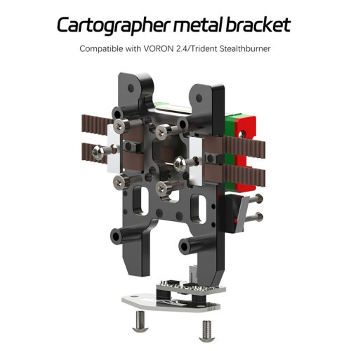 CNC Metal Bracket CNC Carriage for IDM Scanner Leveling Sensor for Voron 2.4 Trident 3D Printer Super Fast Leveling 2