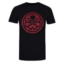 (S, Black) Marvel Mens Hydra Logo T-Shirt