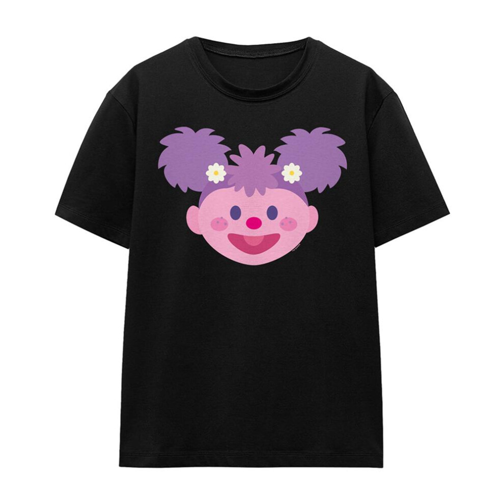 Sesame Street (Xxl, ) Womens/Ladies Abby Cadabby Kawaii Face T-Shirt Black