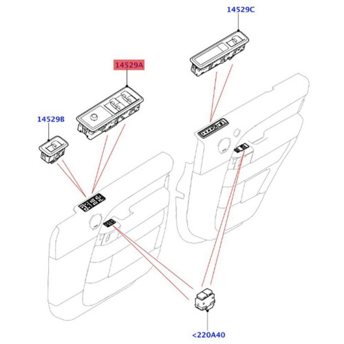 Auto FRONTFENSTERSCHALTER für   2013 SPORT 2014 LR123006 1