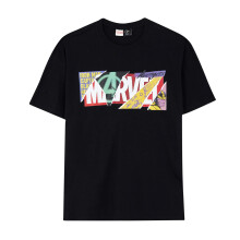 (9-10 Years, Black) Marvel Childrens Boys Scrapbook Logo T-Shirt