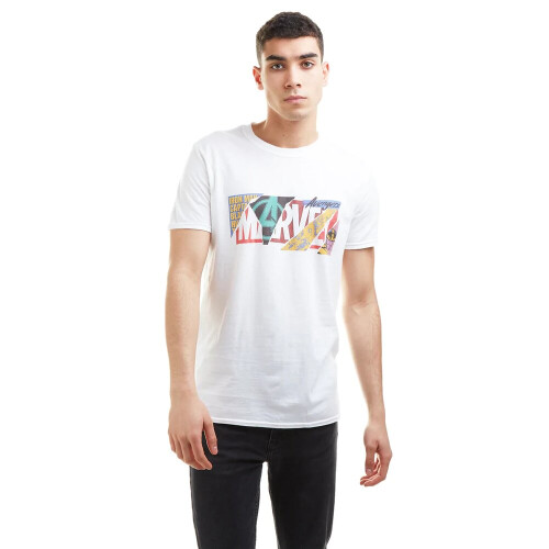 Marvel (M, White) Marvel Mens Scrapbook Logo T-Shirt 2