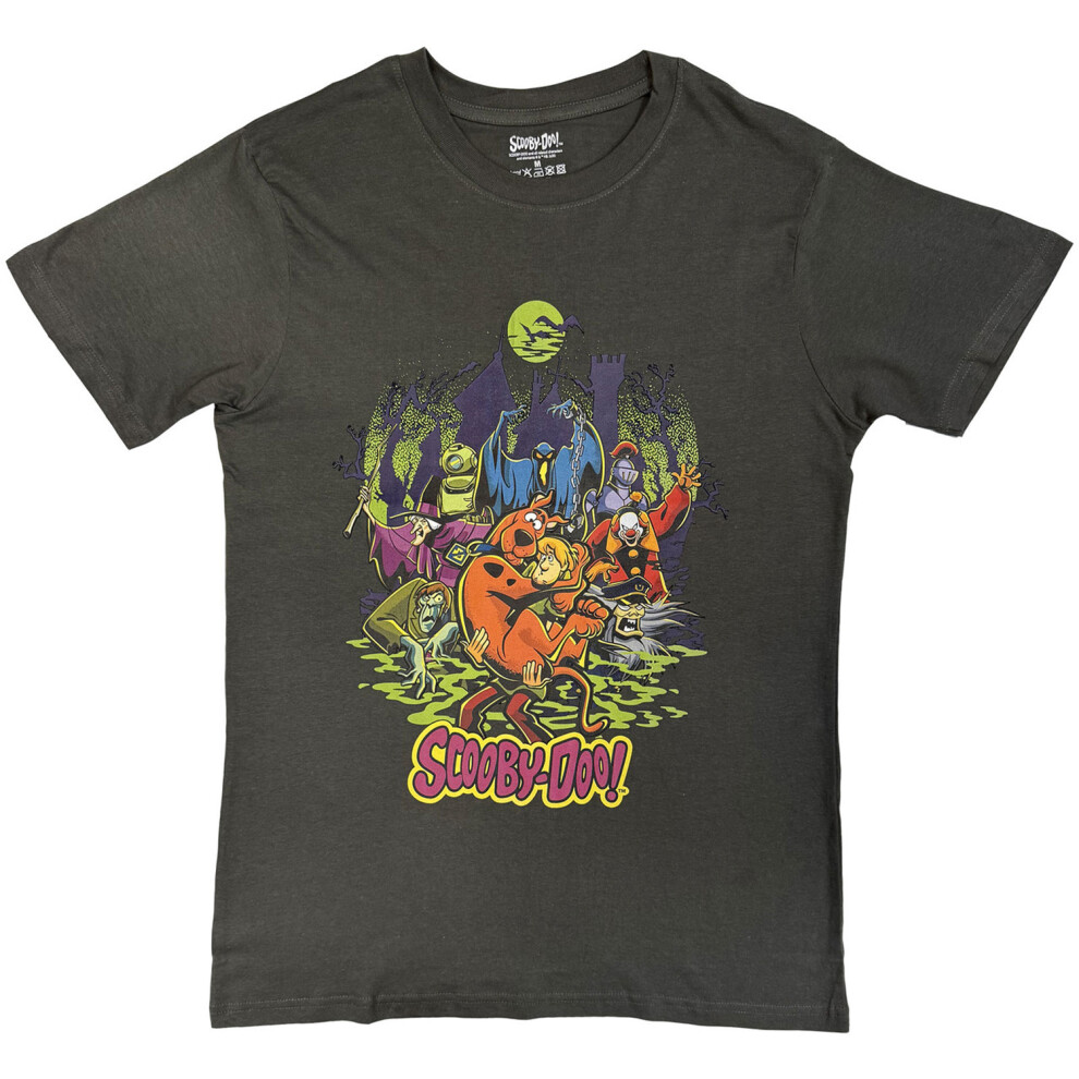 Scooby Doo (S, Charcoal ) Unisex Adult Zombie T-Shirt Grey
