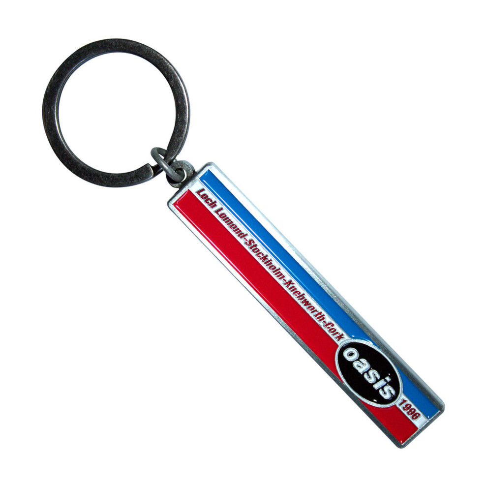 Oasis 1996 Tour Horizontal Stripe Keyring Multicoloured