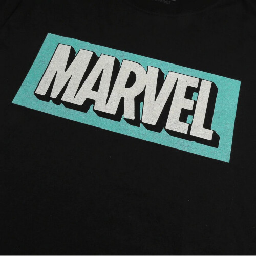Marvel (M, Black) Marvel Mens Retro Logo T-Shirt 2