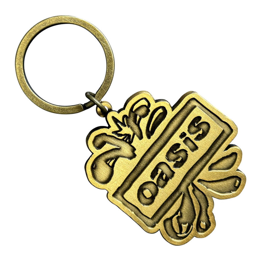 Oasis Logo Keyring Gold