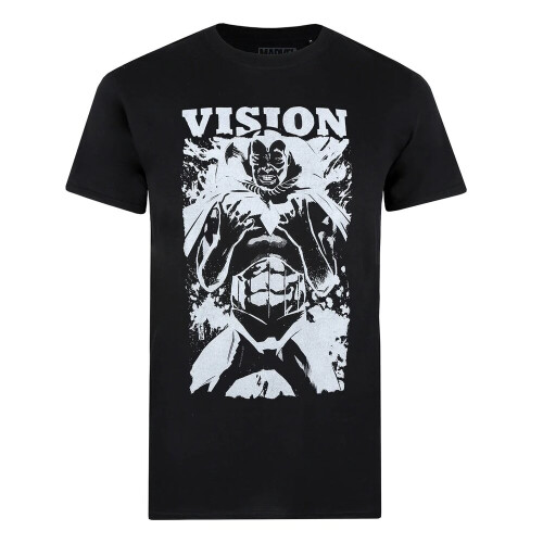 Marvel (L, Black/White) Marvel Mens Vision Monochrome T-Shirt