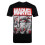 Marvel (S, Black/Red/White) Marvel Mens Heroes Comic T-Shirt 1