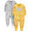 Simple Joys by Carter's 2-Pack Pyjamas Bébé Garçon, Vache Grise/Hippo Jaune, Prématuré 1