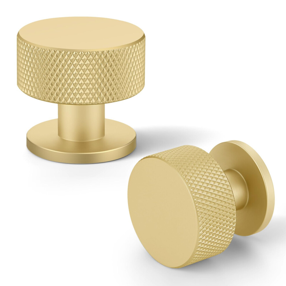 15 Pack Gold Cabinet Knobs And Kitchen Handles, Modern Knurled Design With CorrosionâResistant Finish 9310869788232