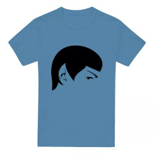 (XL, Carolina Blue) Star Trek Unisex Adult Spock Outline T-Shirt