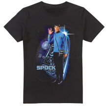 (M, Black) Star Trek Unisex Adult Spock Galactic T-Shirt