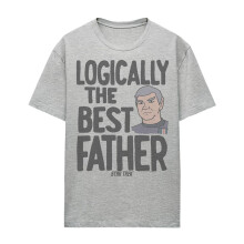 (L, Athletic) Star Trek Womens/Ladies Logically the Best Father Heather T-Shirt