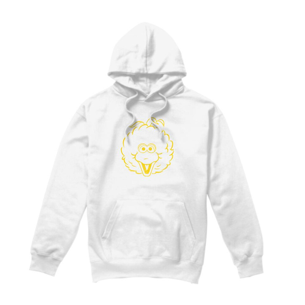Sesame Street (Xl, White) Unisex Adult Big Bird Mono Hoodie