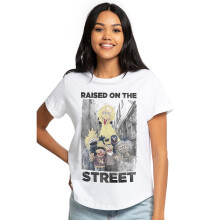 (L, White) Sesame Street Womens/Ladies Raised On The Streets Classic T-Shirt