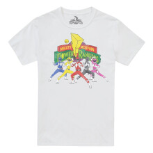 (S, White) Power Rangers Mens Team T-Shirt