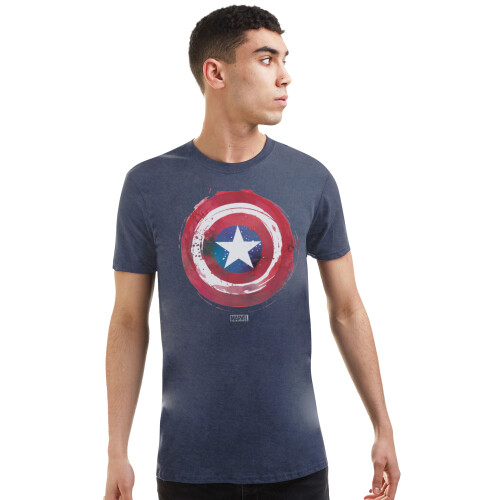 Captain America Captain America Mens Paint Shield T-Shirt 2