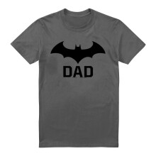 (XXL, Charcoal) Batman Mens Hush Dad T-Shirt