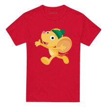 (S, Red) Sesame Street Unisex Adult Furry Friend Little Mouse T-Shirt