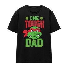 (XL, Black) Teenage Mutant Ninja Turtles Womens/Ladies One Tough Dad Fathers Day T-Shirt