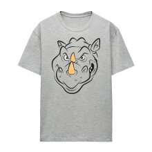 (XL, Athletic Heather) Teenage Mutant Ninja Turtles Womens/Ladies Rocksteady Face Heather T-Shirt