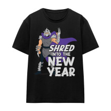 (XXL, Black) Teenage Mutant Ninja Turtles Womens/Ladies Shred Into The New Year Shredder T-Shirt