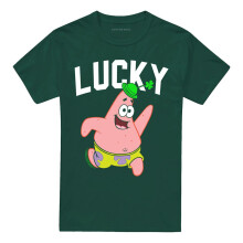 (M, Hunter Green) SpongeBob SquarePants Unisex Adult Lucky St Patricks Day T-Shirt