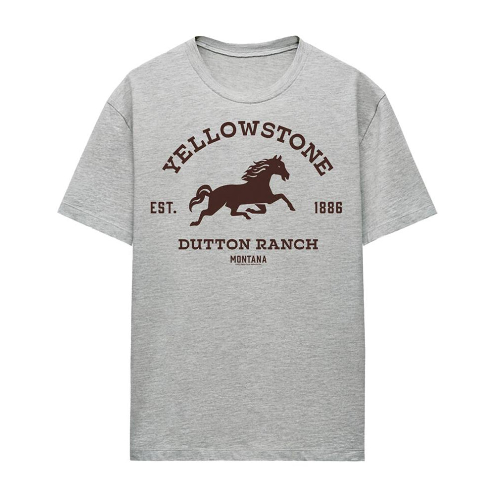 Yellowstone Womens/Ladies Dutton Ranch Horse Heather T-Shirt