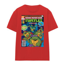(S, Red) Teenage Mutant Ninja Turtles Womens/Ladies TMNT Adventures T-Shirt