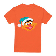 (XXL, Orange) Sesame Street Unisex Adult Ernie Scribble Christmas T-Shirt