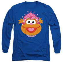 (L, Royal Blue) Sesame Street Unisex Adult Zoey Nutcracker Long-Sleeved Christmas T-Shirt