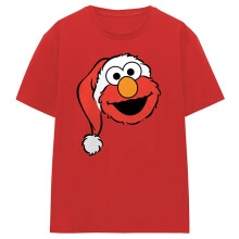 (XL, Red) Sesame Street Unisex Adult Santa Hat Heather Christmas T-Shirt