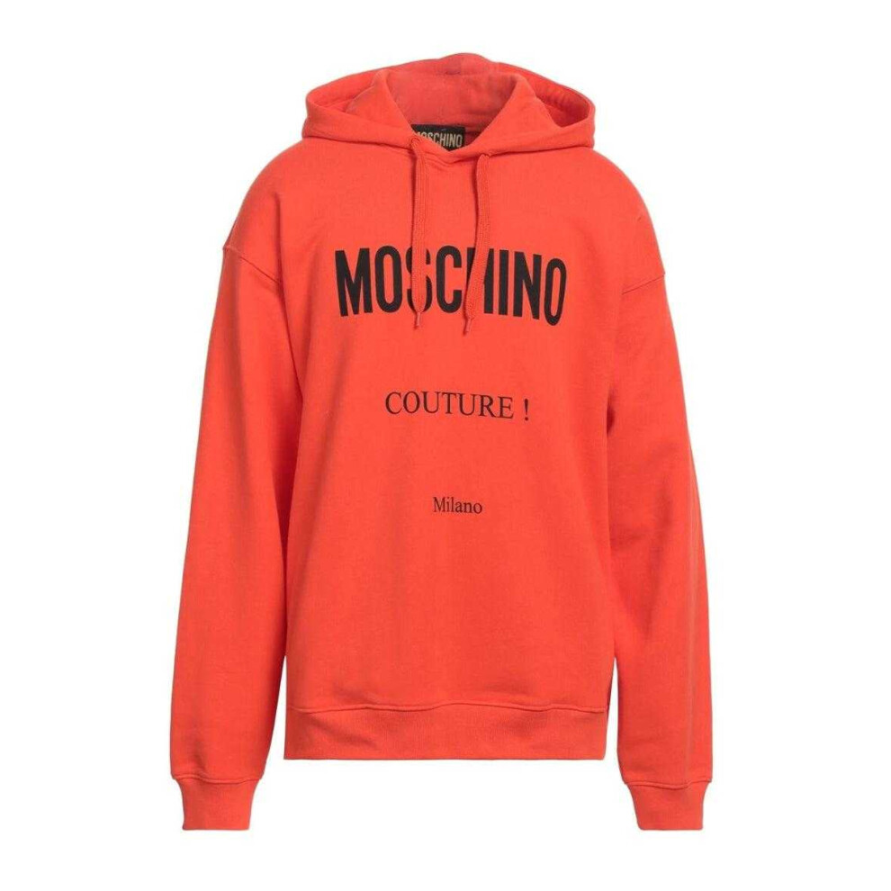 Moschino Mens Couture Milano Hoodie Orange
