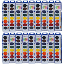 Color Swell Wasbare Waterverf, 18-pack, 8 Kleuren, Houten Kwast, Klasaal Bulk Pack