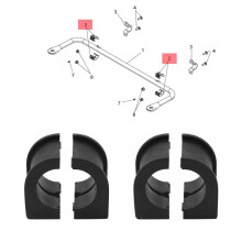 2Pcs Rear Stabilizer Bar Bushings for  Ranger 500 570 499 700 800 900 1000 5439731 5438903 5437423 5433866
