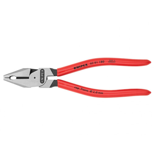 Knipex Knipex 02 01 Series High Leverage Combination Pliers, Plastic Coated Grip 2